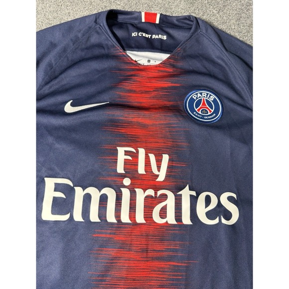 PARIS SAINT GERMAIN 2018/2019 HOME JERSEY NIKE‎ 894432-411 sz M #11 NEYMAR - Picture 4 of 10